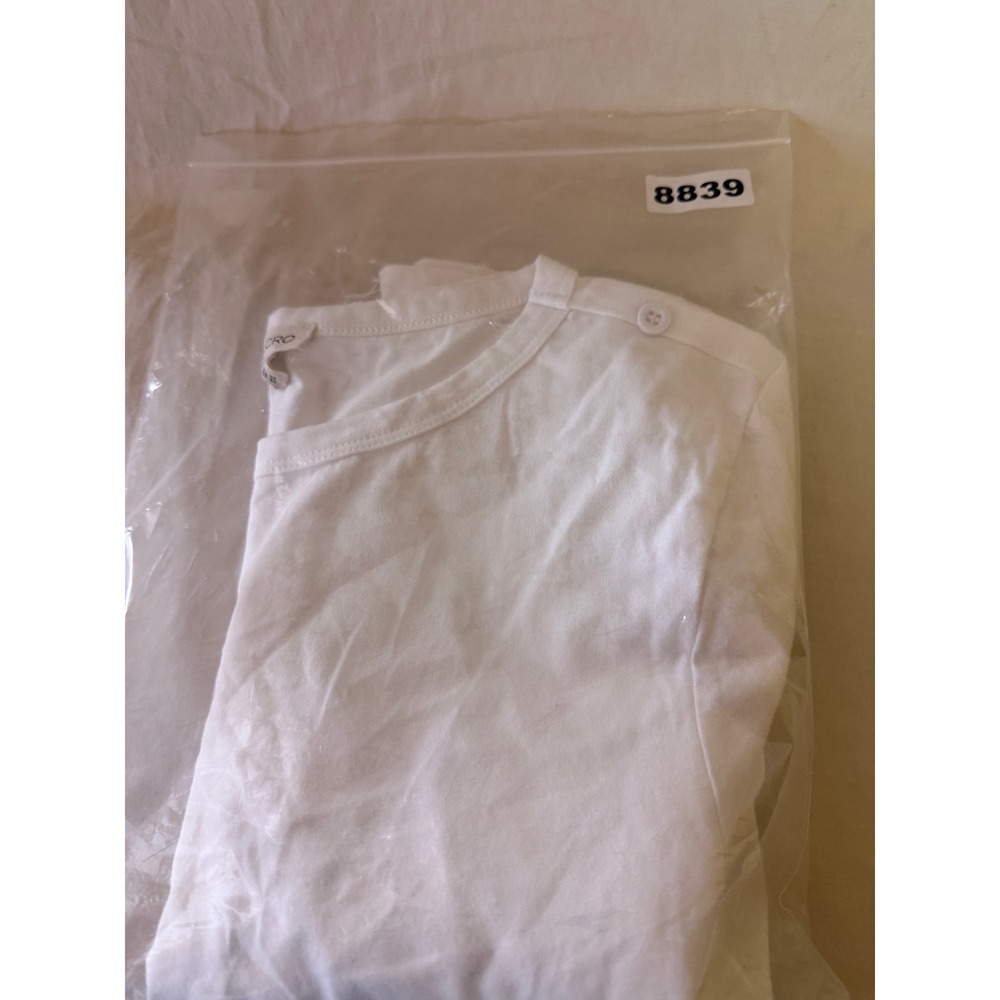 Pilcro Shoulder Button Tee Womens Medium White Short Sleeve Cotton Basics - Picture 6 of 9
